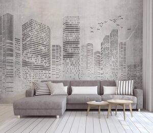 Fototapety Ptáci nad městem, minimalismus, Fototapety city, u34725 : uwalls.cz