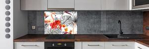 Panel do kuchyně Plameňáci a květiny pksh-115695348