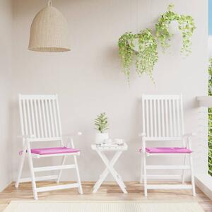 Podušky na zahradní židli 2 ks růžové 50 x 50 x 3 cm textil