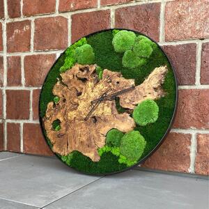 Dřevěné hodiny s mechem o průměru 70cm