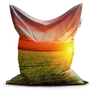 Sablio Sedací vak Classic Západ slunce nad loukou - 150x100 cm