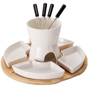 Sada na čokoládové fondue s bambusovou deskou, 11 kusů