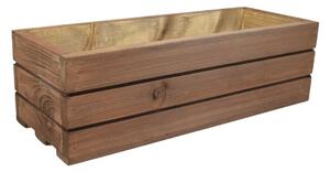 Proutídekorace Dřevěný truhlík z masivu - hnědý 50 cm