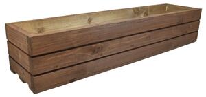 Proutídekorace Dřevěný truhlík z masivu - hnědý 80 cm