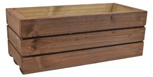 Proutídekorace Dřevěný truhlík z masivu - hnědý 40 cm