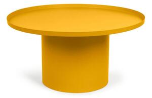 MUZZA Kulatý odkládací stolek charu Ø 72 cm žlutý