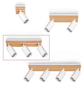 Brilagi - Bodové svítidlo SELE WOOD ACOUSTIC 3xGU10/30W/230V bílá/dřevo