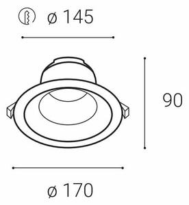 LED2 2231251DT Svítidlo ALFA 17 DIM TRIAC 17W 3CC3000K/4000K/5500K bílá - LED2 Lighting