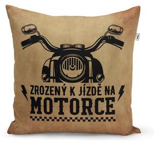 Sablio Polštář Zrozený k jízdě na motorce: 40x40 cm