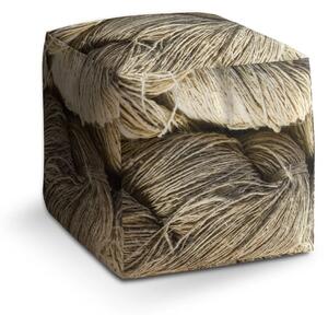 Sablio Taburet Cube Provázky - 40x40x40 cm