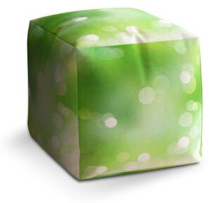 Sablio Taburet Cube Zelená abstrakce 2 - 40x40x40 cm
