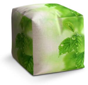 Sablio Taburet Cube Listy 3 - 40x40x40 cm