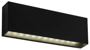 Prémiové designové LED venkovní nástěnné svítidlo Melbourne, černé, teplé světlo 6W