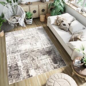 Makro Abra Kusový koberec PETRA 3062 1 244 Abstraktní šedý béžový hnědý Rozměr: 300x400 cm