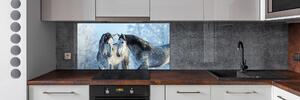 Panel do kuchyně Zima šedý kůň pksh-116887257