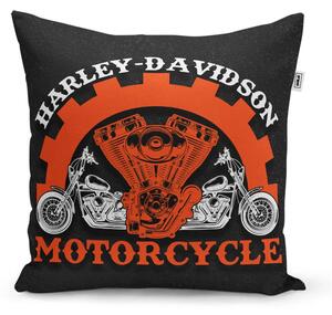 Sablio Polštář Harley-Davidson motor Černé pozadí - 40x40 cm