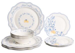 Sada 12 kusů nádobí LOVAGE Porcelán Bílá