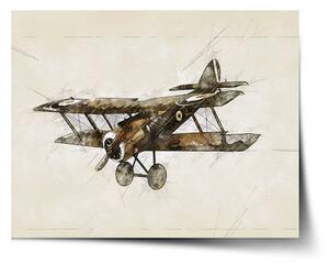 Sablio Plakát Historický dvouplošník Vintage - 60x40 cm