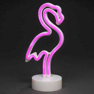 LED dekorativní světlo Flamingo, na baterie