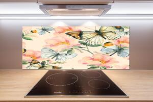 Panel do kuchyně Motýli a květiny pksh-117916209