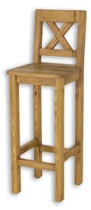 Massive home | Dřevěná barová židle z masivní borovice Corona - Odstín K01 MHSIL230