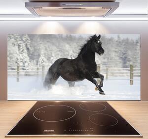 Panel lacobel Kůň ve cvalu sníh pksh-118892522