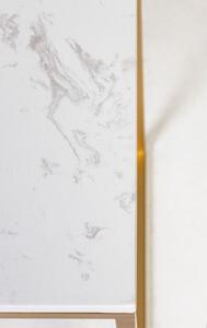 Hector Mramorový konferenční stolek Laval 45 cm bílozlatý