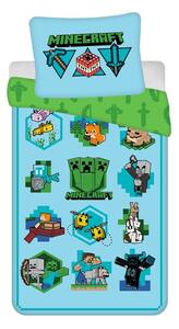 JERRY FABRICS Povlečení Minecraft Lets play Bavlna, 140/200, 70/90 cm