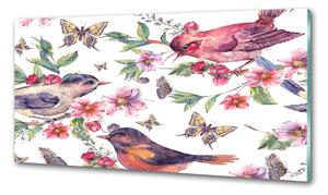 Panel lacobel Ptáci motýli višně pksh-119637489