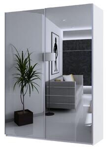 Skříň G-Caiser Doros s 2 zrcadly, 180 cm, bílá