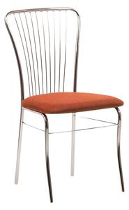 Jídelní kovová židle IRINA — kov, látka, více barev Lux 10 Terracotta