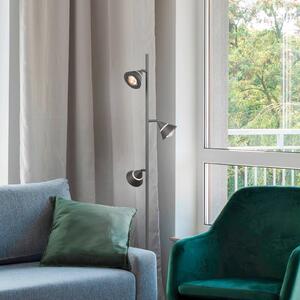 Trio Lighting LED stojací lampa Romeo, výška 150 cm, černá, kov, 3ramenná., stmívatelný, Černá, Obývací pokoj / jídelna, kov, Moderní