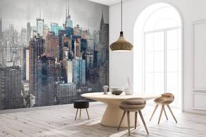 Fototapeta Panorama města s mnoha vysokými budovami, Designové fototapety na zeď, Populární fototapety, u51081 - Tapeko.co.cz