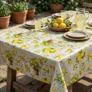 Ubrus PVC s textilním podkladem 5749810, citronky, žlutá, š.140cm (metráž)