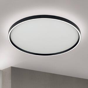 ORION LED stropní svítidlo MASCA, černé, Ø 60 cm, kov, stmívatelné, stmívatelný, Černá, Obývací pokoj / jídelna, Hliník, Moderní