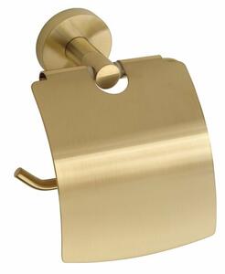 Sapho XR732GB X-Round Gold držák toaletního papíru, s krytem, zlatá