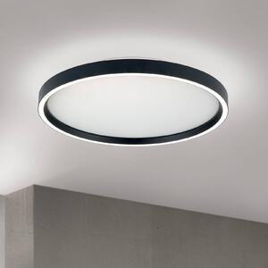 ORION LED stropní svítidlo MASCA, černé, Ø 40 cm, kov, stmívatelné, stmívatelný, Černá, Obývací pokoj / jídelna, Hliník, Moderní
