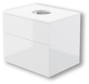 Deante Prizma, závěsná skříňka s pultovou deskou 600x470x520 mm, bílá lesklá, DEA-SDI_6B61