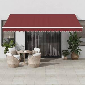 Stahovací markýza Vínová 450 × 350 cm Polyester a hliník 3214986
