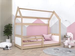 AJK - meble Dětská postel ve tvaru domečku Miki 80x160 cm + rošt