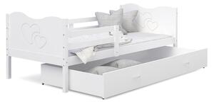 AJK - meble Dětská postel Max P 80x160 cm se šuplíkem, roštem a zábranou