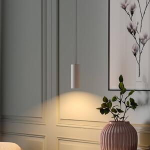 Deko-Light Závěsné světlo CAN, bílé, výška 15 cm, Ø 6 kov, GU10, stmívatelný, Bílá / opál, Obývací pokoj / jídelna, Hliník