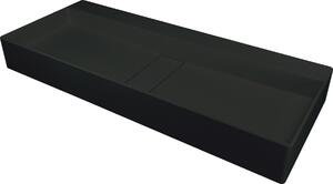 Deante Blur umyvadlo 80x40 cm obdélníkový na pult černá matný CQB_NU8S