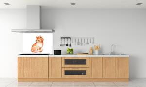 Skleněný panel do kuchynské linky Červená kočka pksh-120895228