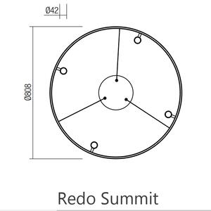 Černo-zlatý závěsný lustr s bodovkami Redo Group Summit
