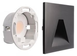 LED nástěnné svítidlo SET Alwaid černé 8x8 cm úhel 2 700 K