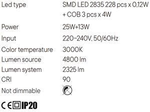 Redo SUMMMIT černo-zlatý závěsný lustr s bodovkami/LED 38W