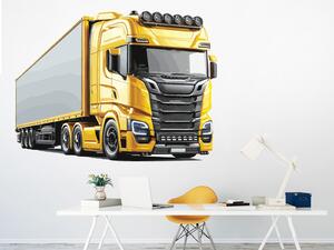 Žlutý kamion arch 75 x 56 cm