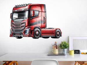 Červený kamion arch 75 x 51 cm