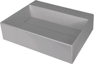 Deante Correo umyvadlo 50x40 cm obdélníkový na pult šedá/kámen matný CQR_SU5M